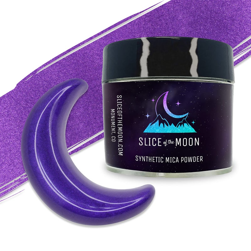 Slice of the Moon Purple Mica Powder | Skin Safe, Fine Pigment Powder for Epoxy Resin, Body Butter, Lip Gloss, Candle Color Dye, Soap Colorant & Slime Pigment Dust â€” 0.42oz (12g) - Image 1
